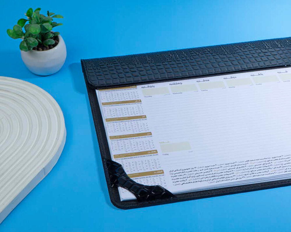 تقویم زیر دستی منشی چرم کد 51001