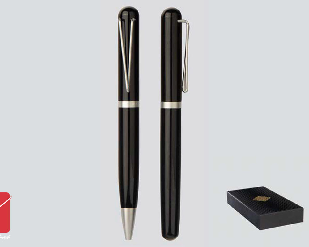 ست خودکار و روان نویس مشکی نقره ای کد 51409