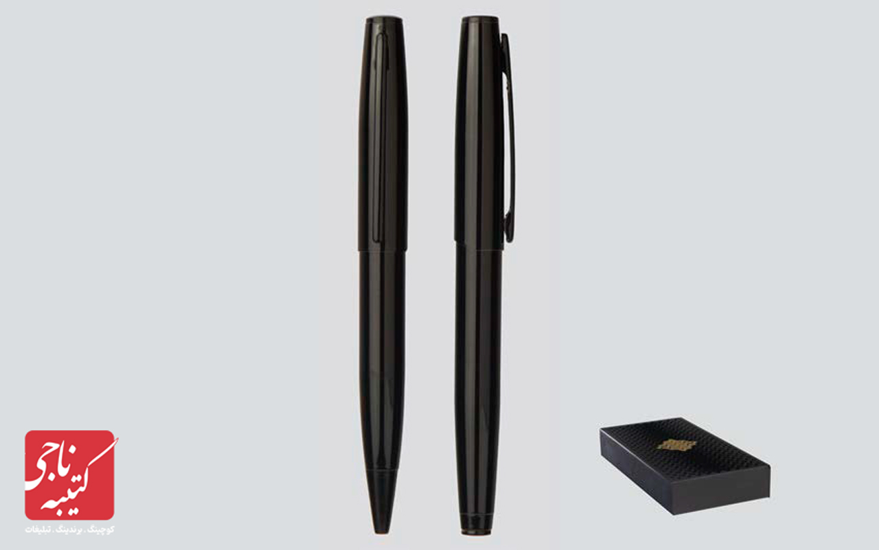 ست خودکار و روان نویس مشکی براق کد 51411 1 ست خودکار و روان نویس مشکی براق کد 51411