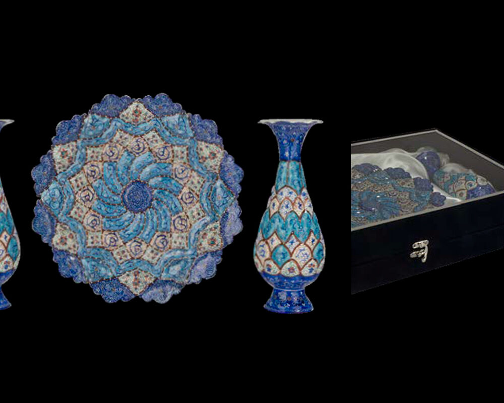 ست بزرگ بشقاب و گلدان کد 52104