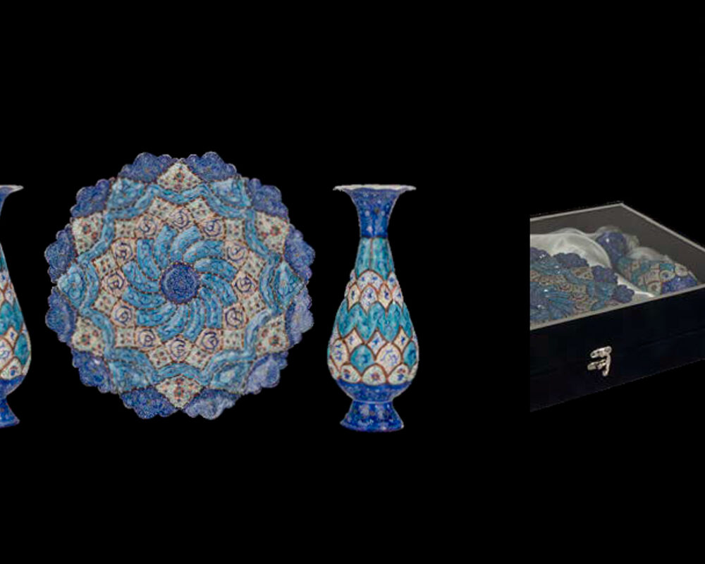 ست کوچک بشقاب و گلدان کد 52105