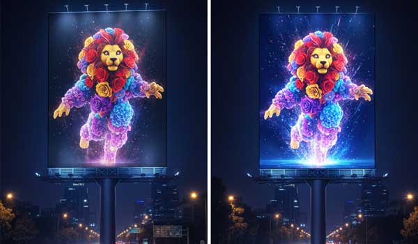 مقایسه دید تابلوهای تبلیغاتی در شب و روز 5 مقایسه دید تابلوهای تبلیغاتی در شب و روز